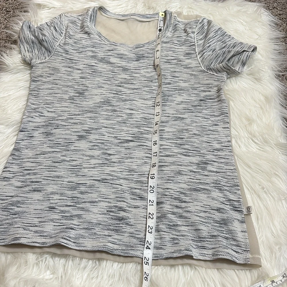 Lululemon Beat The Heat Short Sleeve Tiger Space Dye Shirt See Through Mesh Back